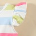 【0M-18M】Baby Girl Cute Colorful Striped Ruffled Romper