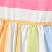 【0M-18M】Baby Girl Cute Colorful Striped Ruffled Romper