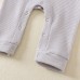 【0M-12M】Baby Girl Comfortable Solid Color Cotton Ruffled Sleeve Romper