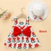 【9M-3Y】2-piece Baby Girls Cute And Fashionable Floral Printed Bowknot Sling Dress With Hat