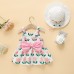 【9M-3Y】2-piece Baby Girls Cute And Fashionable Floral Printed Bowknot Sling Dress With Hat