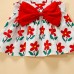 【9M-3Y】2-piece Baby Girls Cute And Fashionable Floral Printed Bowknot Sling Dress With Hat