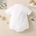 【0M-24M】Unisex Baby Independence Day Letter Print Short Sleeve Romper