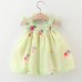 【9M-3Y】Baby Girl Sweet Chiffon Flower Print Bowknot Sleeveless Princess Dress