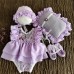 【0M-12M】4-piece Baby Girl Cute And Fashion Lace Ruffle Romper Set Gift Box Including Hat Pillow And Socks