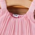 【3M-24M】Baby Girl Sweet Pink Pleated Tiered Sleeveless Cake Dress