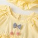 【3M-24M】Baby Girl Cute Cotton Floral Embroidery Hollow Bowknot Short-sleeved Romper With Hat