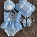 【0M-12M】4-piece Baby Girl Cute And Fashion Lace Ruffle Romper Set Gift Box Including Hat Pillow And Socks