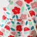 【6M-3Y】Baby Girl Sweet Floral Print Ruffle Square Neck Dress With Crossbody Bag