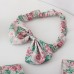 【3M-5Y】Baby Girl Sisterhood Outfit Cute Rose Print Bowknot Puff Sleeve Romper And Dress With Headband - 33401