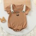 【3M-24M】Unisex Baby Cute Cartoon Print Colorblock Short-sleeved Romper