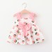 【9M-3Y】2-piece Baby Girl Bow Strawberry Print Sling Dress With Hat