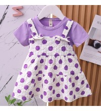 【9M-3Y】Baby Girl Polka Dot Short-sleeved Dress