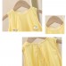 【3M-24M】Baby Girl Cotton Yellow Duck Applique Sleeveless Romper