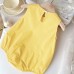 【3M-24M】Baby Girl Cotton Yellow Duck Applique Sleeveless Romper