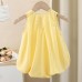 【3M-24M】Baby Girl Cotton Yellow Duck Applique Sleeveless Romper