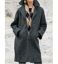 women's loose single breasted woolen coat HF1302-02-04